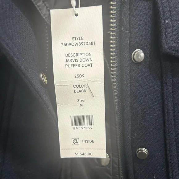 Veronica Beard Navy and Black Puffer Jacket - Picture 9 of 12